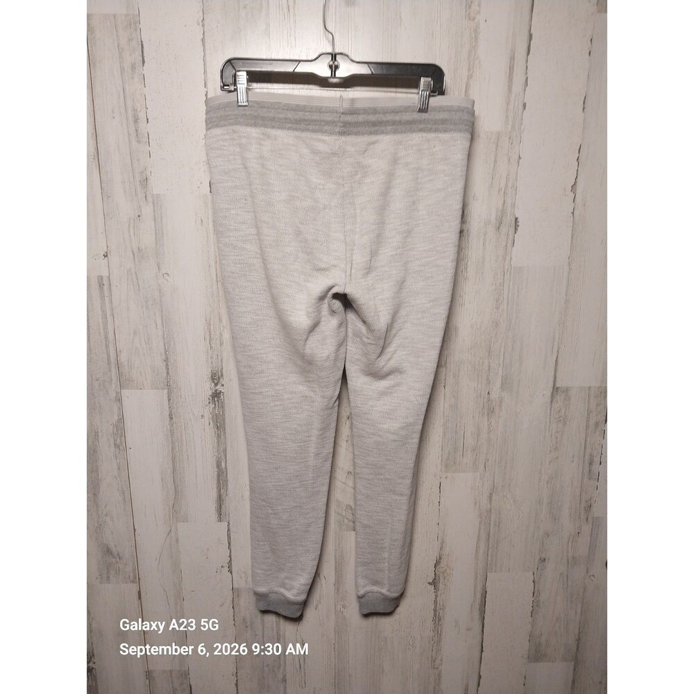 American Eagle Women’s Gray Knit Jogger Pants L Solid Drawstring Elastic Waist - Picture 4 of 7